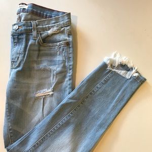 Angry Rabbit Ankle Slim Fitting Distressed Jeans